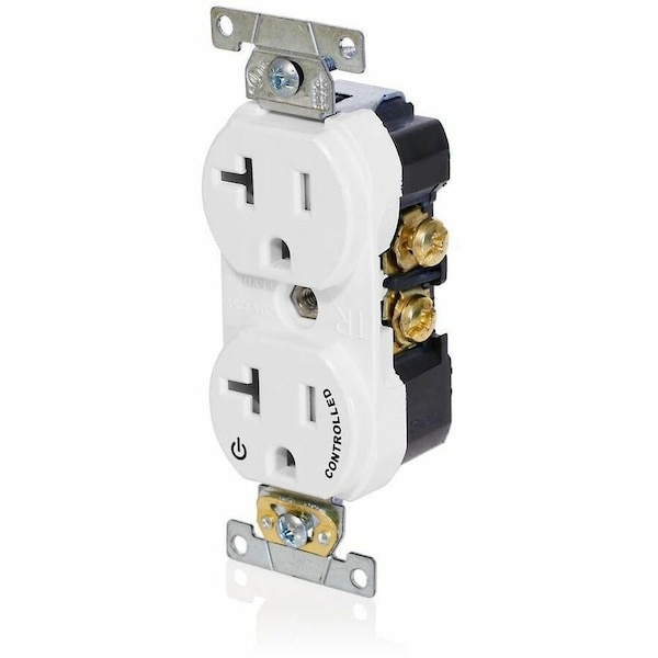 Leviton Plugs&Rcptcls, 20A, 125VAC, Wht, Poly, PK1 TBR20-S1W - main