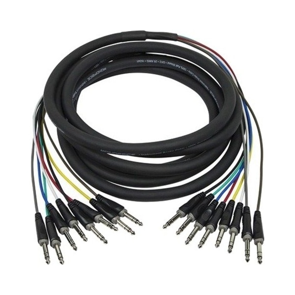 Monoprice 6 Meter (20ft) 8-Channel 1/4inch TRS Male to 1/4inch TRS Male Snake Cable 601196 - main