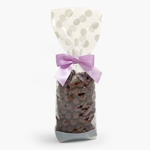 Nashville Wraps White Polka Dots 1.4 mil Cello Bags, 2.75x2x10.5, 100PK 96222 - main