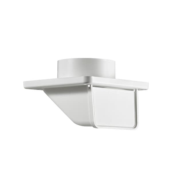 Lambro 143W Under Eave Vent, 5-3/4 in W Hood, 2-1/4 in H Hood, 4 in Duct, Plastic Hood 143W/P - main