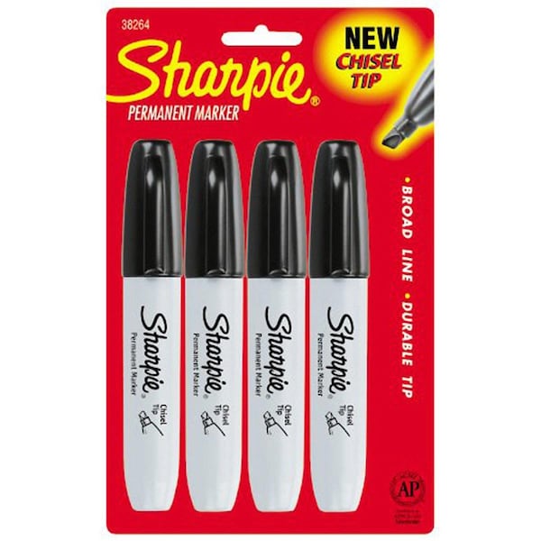 Newell oration Marker Set Sharpie Chisel Blk 4 Ct NE98315 - main