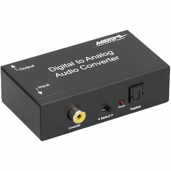 Metra Ethereal Digital Toslink/Optical SPDIF to RCA Audio Converter - 24-bit CS-DAC2 - main