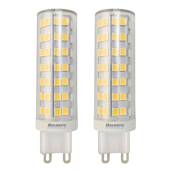 Bulbrite 70-Watt Equivalent Dimmable Clear Mini T6 Bi-Pin G9 LED Mini Light Bulb, 3000K, 2PK 862645 - main
