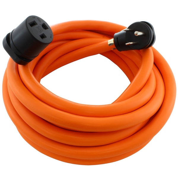 Ac Works STW Extension Cord, 8 AWG, Indoor/Outdoor, 8/3, 1 Outlets, 6-50R, Orange, PVC, 6-50P, 25ft WD650PR-025 - main