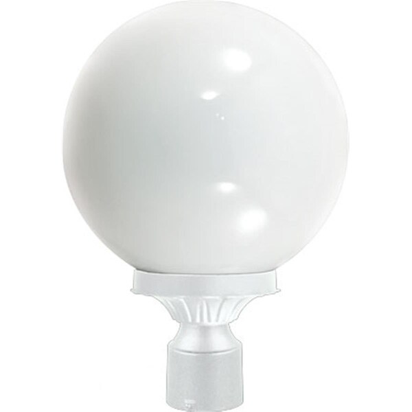 Intense Powder Coated Cast Aluminum Post Top Light Fixture, White - 16.81 x 11.75 x 11.75 in. IN2939459 - main