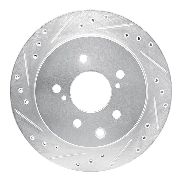 Dynamic Friction Co DFC Brake Rotor - Drilled and Slotted - Silver 631-68004L - main