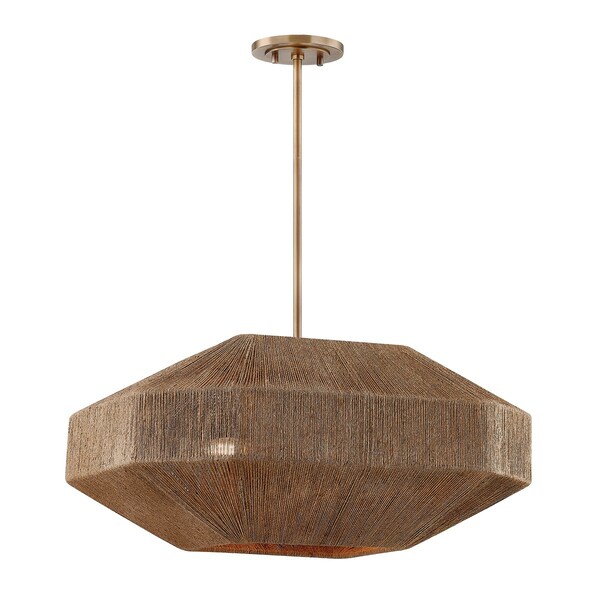 Troy Lighting Laken 4 Light Chandelier, Patina Brass, 24 In x 14.25 In F3624-PBR - main