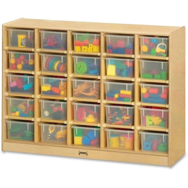 Jonti-Craft 25 Cubbie-Tray Mobile Storage, with Clear Trays 04260JC - main
