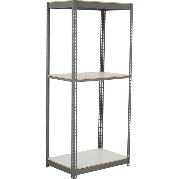 Global Industrial 3 Shelf, Commercial Duty Boltless Shelving Starter, 36"Wx12"Dx72"H, Laminate Deck B3165767 - main