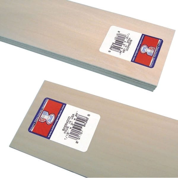 Midwest Products Basswood Sheet, 24 in L, 3 in W, Basswood 4302 - main