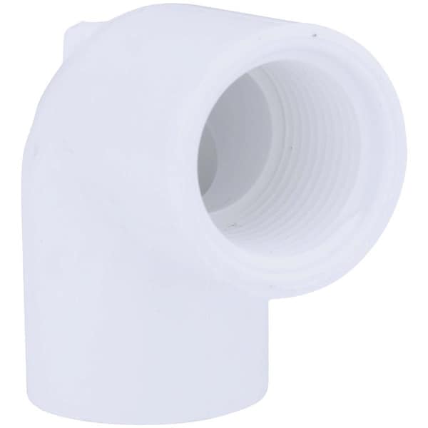 Charlotte Pipe And Foundry 3/4'' Female x Female Schedule 40 90 Deg. PVC Elbow, 1/4 Bend PVC 02302 0800HA - main