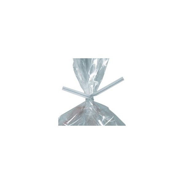 Bubblefast 2000-6 x 5/32'' White Paper Twist Ties, 2000PK BFPBT6W - main