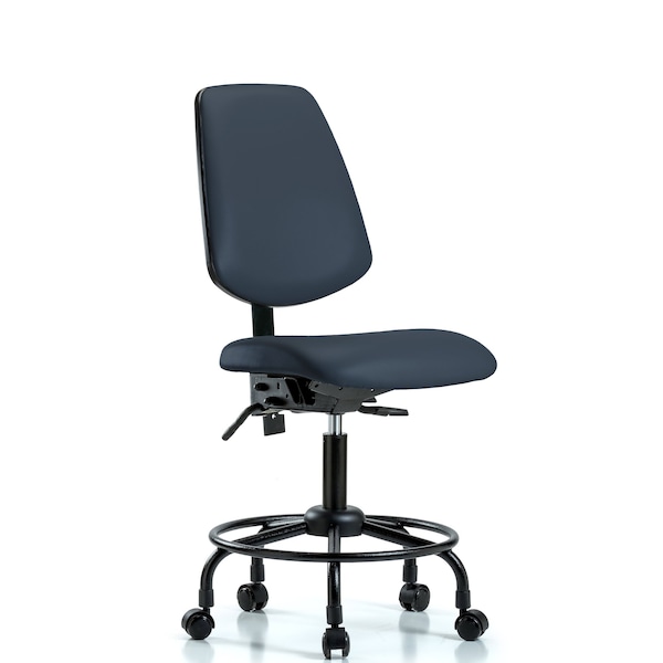 Blue Ridge Ergonomics Desk Chair No Arms, 21" to 26" Height, Vinyl, Imperial Blue BR-VDHCH-MB-RT-T1-A0-RC-8582 - main