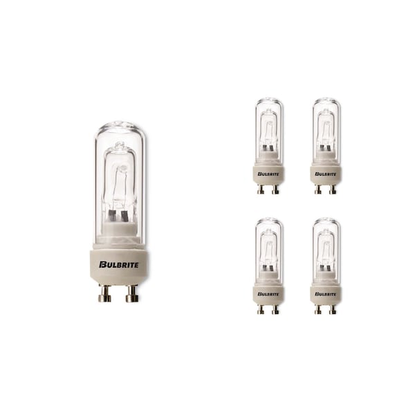 Bulbrite Pack of 535 Watt Dimmable Clear Double Envelope DJD Twist & Lock Bi-PinGU10Halogen Bulb, 5PK 860642 - main