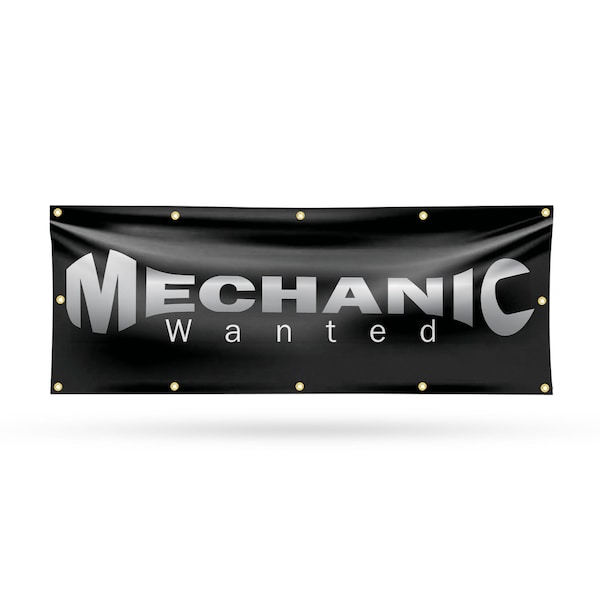 Signmission Mechanic Wanted, 48 Inch x 120 Inch, Vinyl Banner B-120-30733 - main