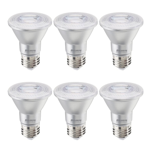 Bulbrite 50-Watt Equivalent Dimmable Narrow Flood PAR20 Medium E26 LED Light Bulb 2700K, 6PK 861755 - main