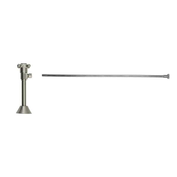 Mountain Plumbing Toilet Kit - Brass 1/4 Turn Valve (MT416X) Angle Sweat in Satin Chrome MT4840X-NL/SC - main