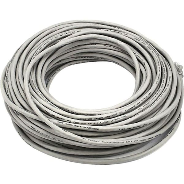 Monoprice Patch Cord, Cat 5e, Booted, Gray, 100 ft. 147 - main