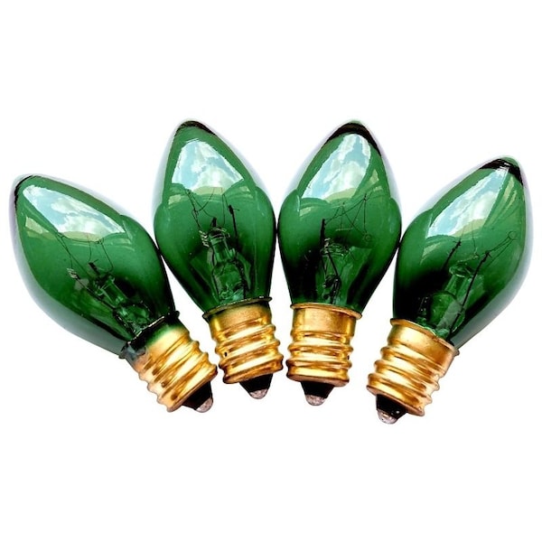 Santas Forest Replacement Bulb, 5 W, Candelabra Lamp Base, Incandescent Lamp, Transparent Green Light 19155 - main