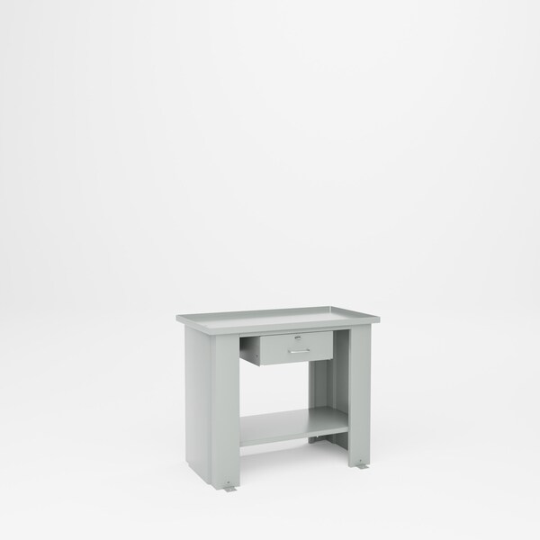Pucel Fluid Top Drawer Bench, 36 in W x 20 in D x 30 in H, Fluid Tray Top, Single Drawer, Gray CT-3630 - main