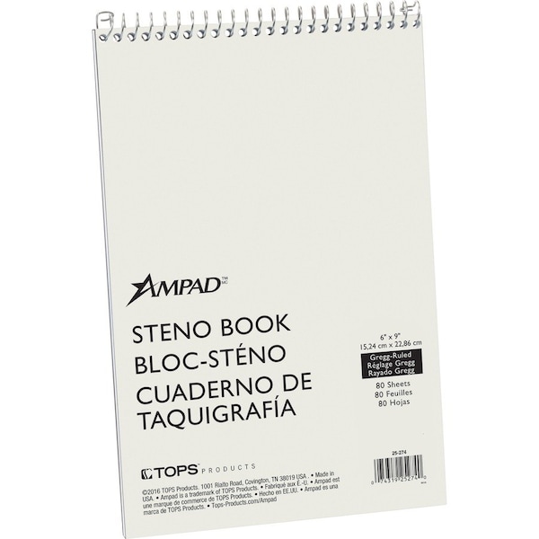 Ampad Kraft Cover Steno Book, Green TOP25274 - main