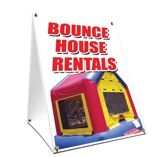 Signmission Bounce House Rentals, 36 Inch x 24 Inch A-frame Yard Sign, Plastic Sign SBC-2436-Bounce House Rentals - main