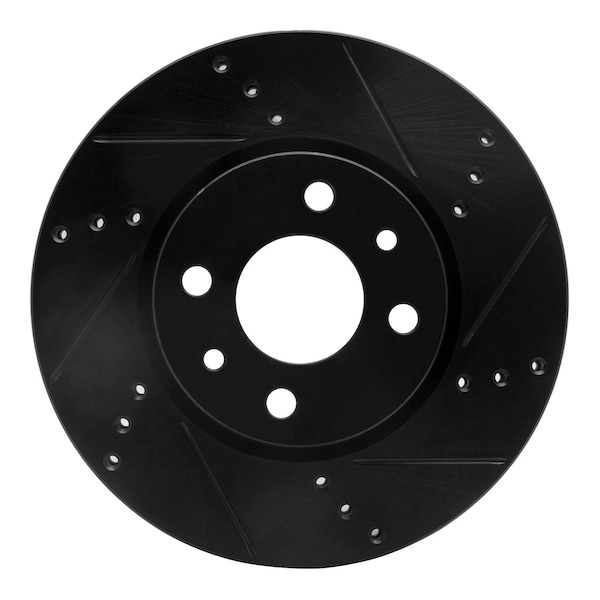 Dynamic Friction Co DFC Brake Rotor - Drilled and Slotted - Black 633-07002R - main