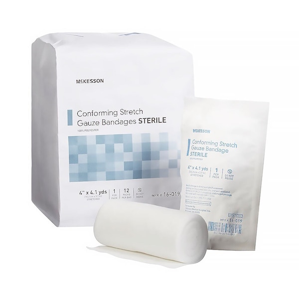 Mckesson Sterile Conforming Bandage, 4 Inch x 4-1/10 Yard, 12PK 16-019 - main