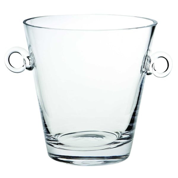 Homeroots 8 Mouth Blown European Glass Ice Bucket Or Cooler 376149 - main