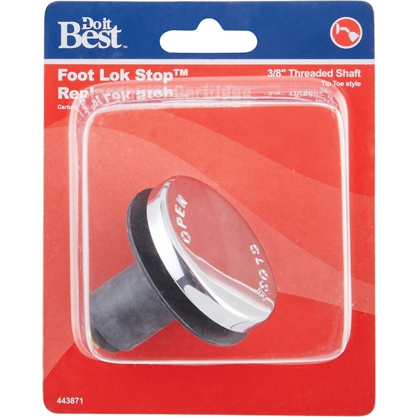 Do It Best Toe-Touch 3/8'' Thread Tub Drain Stopper Cartridge in Polished Chrome DIB863-50 - main