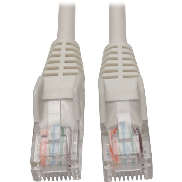 Eaton Tripp Lite Series Cat5e 350 MHz Snagless Molded UTP Ethernet Cable RJ45 M/M, PoE - White, 5 N001-005-WH - main