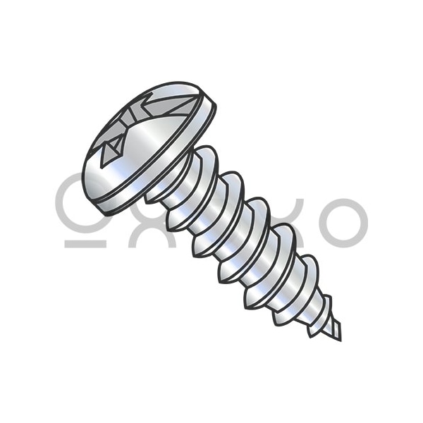 Oxoxo 12-14X5/8 Combination Pan Head Self Tapping Screw Type A B Fully Threaded Zinc And Bake, 4000PK 291325 - main