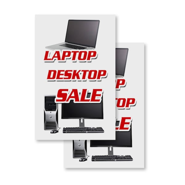 Signmission Laptop Desktop Sale, Vinyl Decals Only 24 Inch x 36 Inch, Vinyl Decal, 2PK DSB-2436-2PACK-Laptop Desktop Sale - main