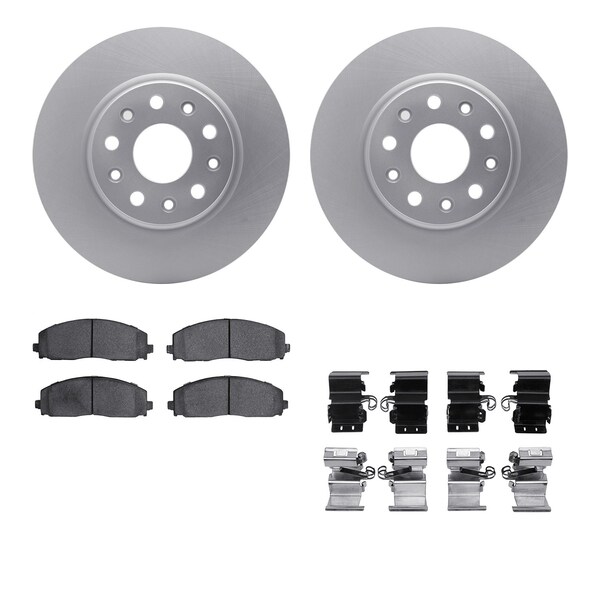 Dynamic Friction Co DFC Geospec Rotors with 5000 Advanced Brake Pads includes Hardware 4512-42213 - main