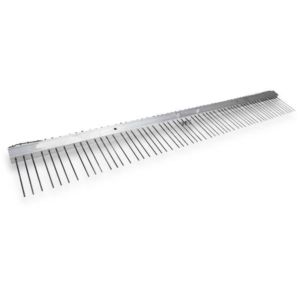 Marshalltown 48 in Flat Wire Texture Broom, 7/8, 3/4, 3/4, 1, 3/4, 3/4, 1-1/8 in spacing - Indiana A DOT Spec RED700448 - main