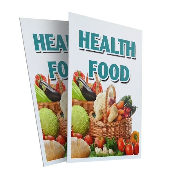 Signmission Health Food, Plastic Signs Only 24 Inch x 36 Inch, Corrugated Plastic, 2PK CSB-2436-2PACK-Health Food - main