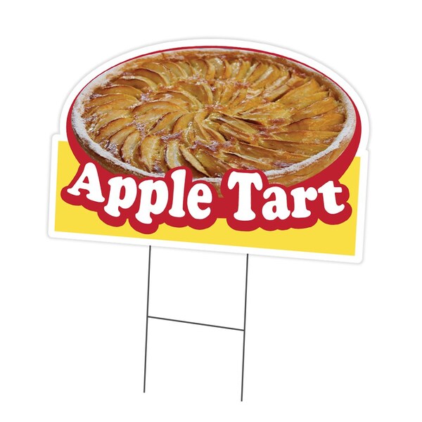 Signmission Apple Tart Die Cut Yard Sign & Stake outdoor plastic coroplast window, C-DC-1824-DS-Apple Tart19 C-DC-1824-DS-Apple Tart19 - main