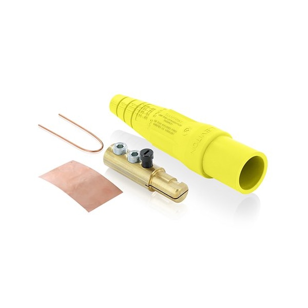 Leviton Single Pole Inline, 300 A, Male, Yellow 16D22-UY - main