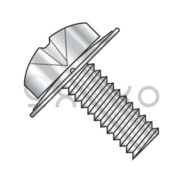 Oxoxo M3-0.5X6 ISO7045 Phil Pan 410SS Conical Square Washer Sems Full Thred 188 Stainless Steel, 2000PK 537789 - main