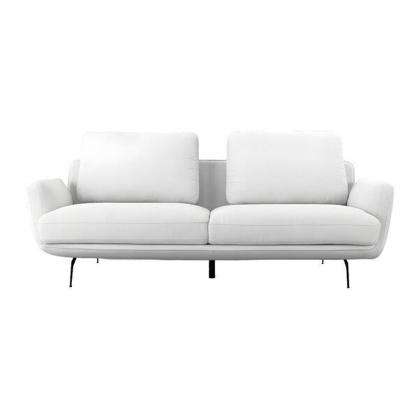 Homeroots 89" Off White Sofa With Black Legs 480934 - main