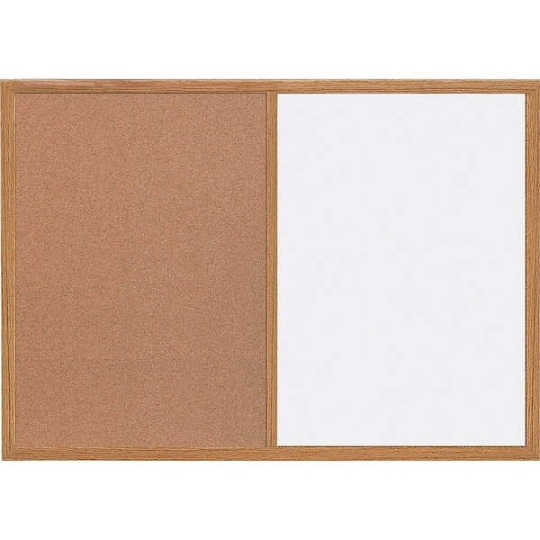 Mastervision MasterVision Maya Series Combo Whiteboard/Cork Board, Wall Mount, 24"x36", Wood Frame MX071212319 - main