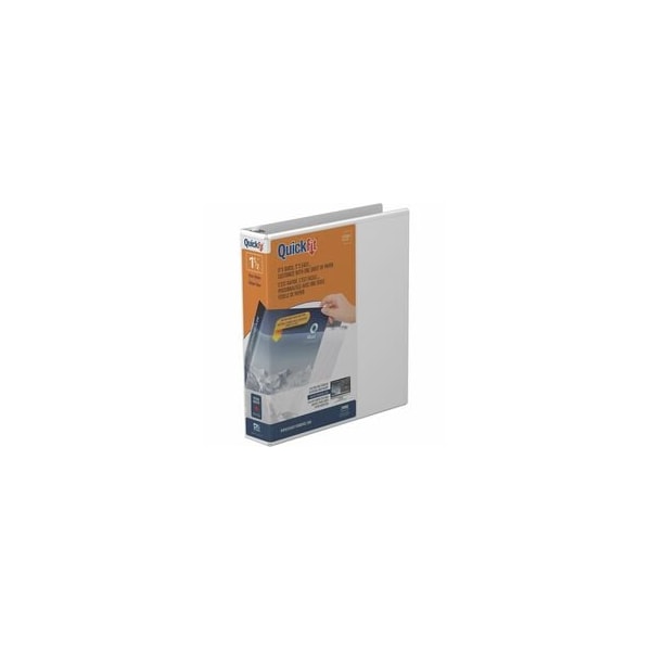 Quickfit View Binder, 3-Ring Binder, Angle D Ring, 1.5 Inch, White - 1 1/2in Binder Capacity - Letter - 8 870200 - main