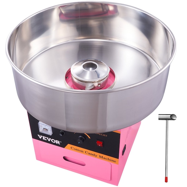 Vevor Commercial Cotton Candy Machine Sugar Floss Maker 1000W for Party Pink MHTJJPZY01 - main