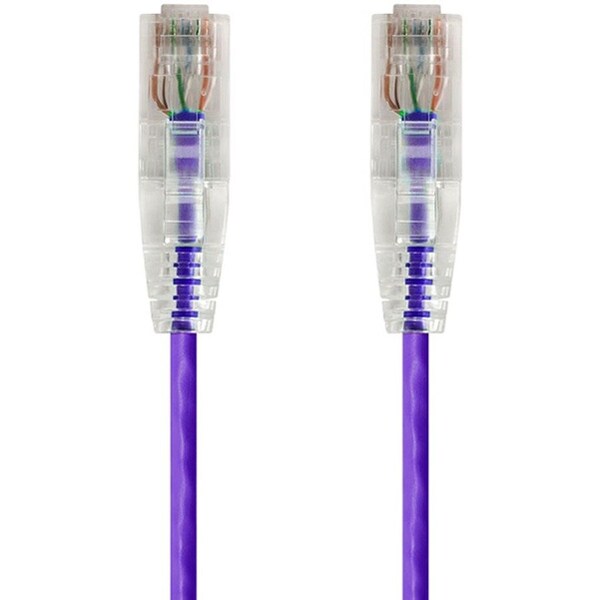 Monoprice Slim Cat6 Utp Cable 7 ft.Purple 14817 - main