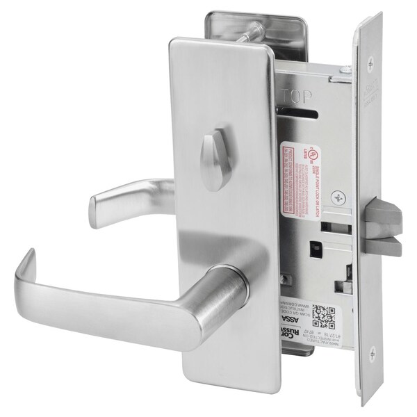 Corbin Russwin Privacy Mortise Lock, NS Lever, M Escutcheon, Satin Chrome ML2060 NSM 626 - main