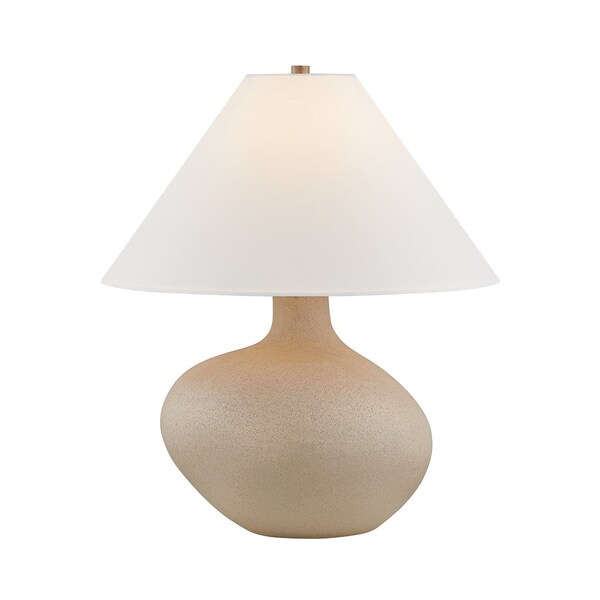 Troy Lighting Rebecca 1 Light Table Lamp, Ceramic Rough Sand, 21 In x 25.25 In PTL5825-PBR/COS - main