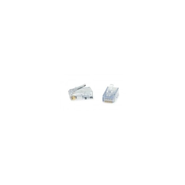 Cable Wholesale Platinum Tools ezEX48-RJ45 Cat6a Crimp Connectors, POE Compliant, Clamshell 50 pieces 100029C - main