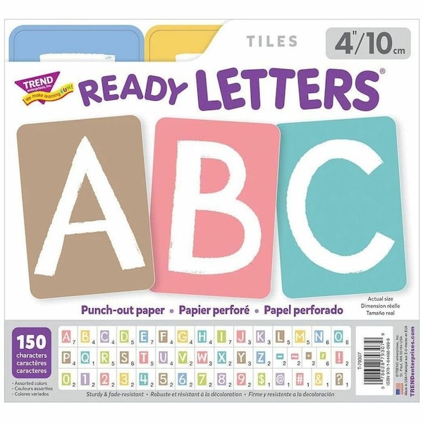 Trend Garden Path 4in. Tiles Uppercase Ready Letters, 300PK T79307 - main