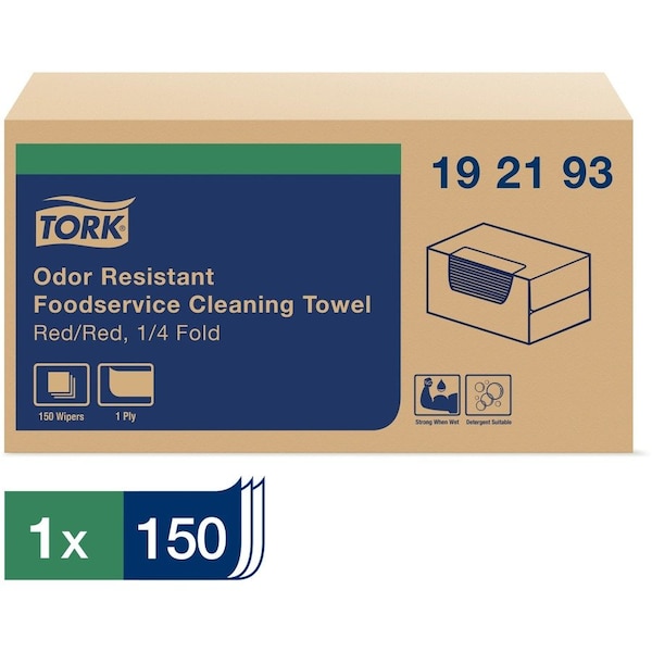 Tork FOODSERVICE CLOTH, 13 X 24, RED, 150PK 192193 - main