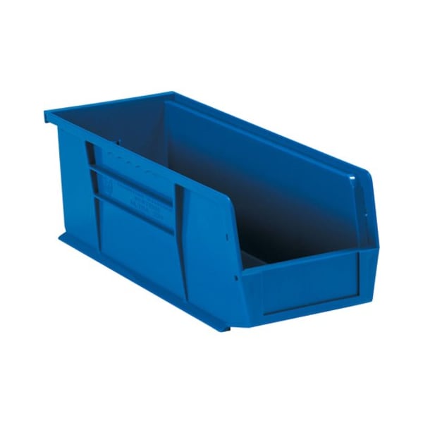 Partners Brand Hang & Stack Storage Bin, Blue, 6 PK BINP1111B - main